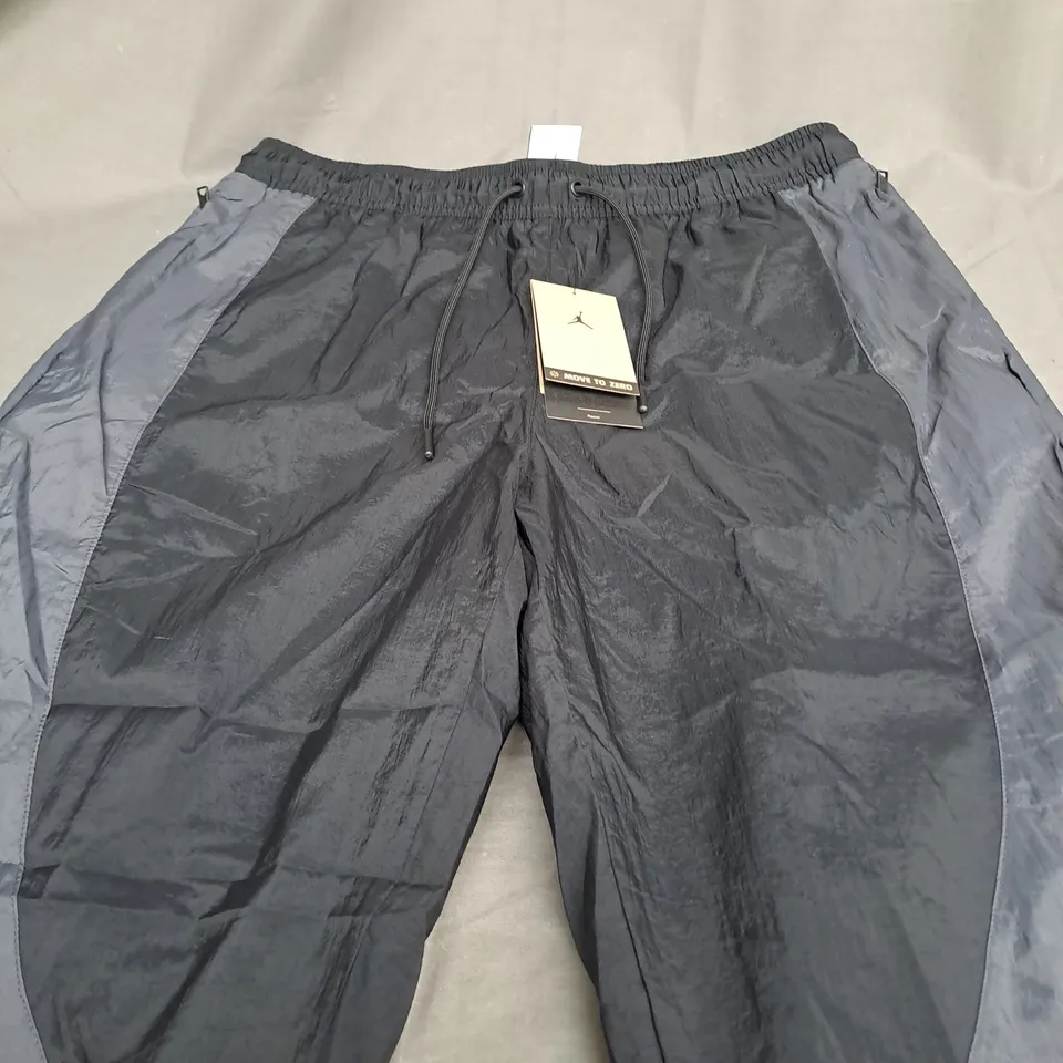 JORDAN STANDARD FIT BLACK & GREY TROUSERS - LARGE