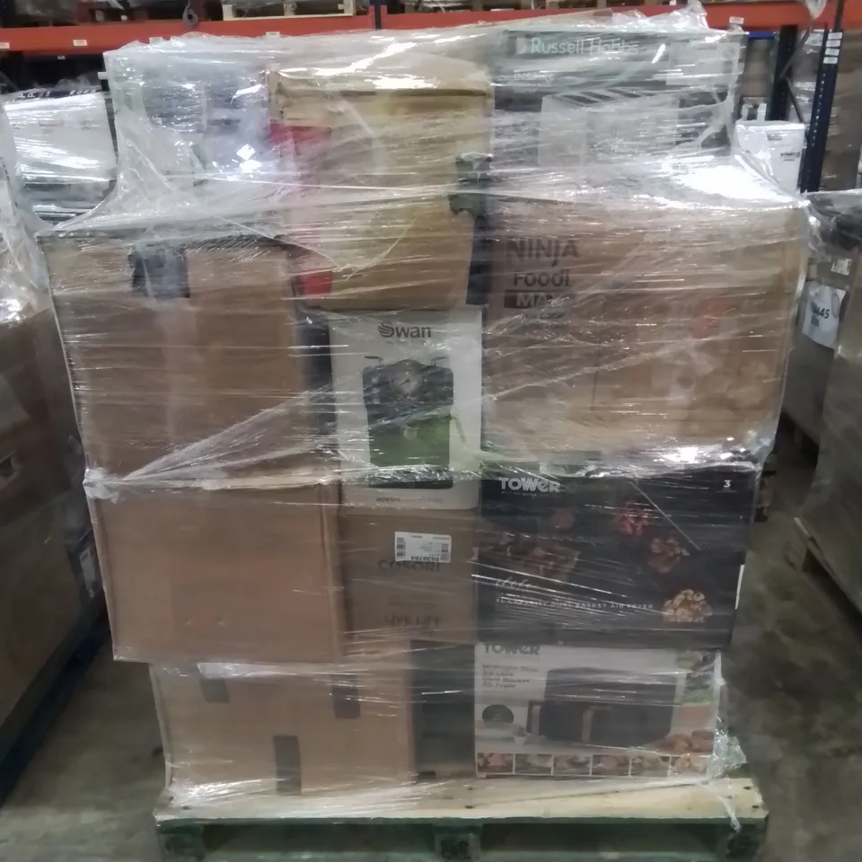 PALLET OF APPROXIMATELY 25 UNPROCESSED RAW RETURN HOUSEHOLD AND ELECTRICAL GOODS TO INCLUDE;