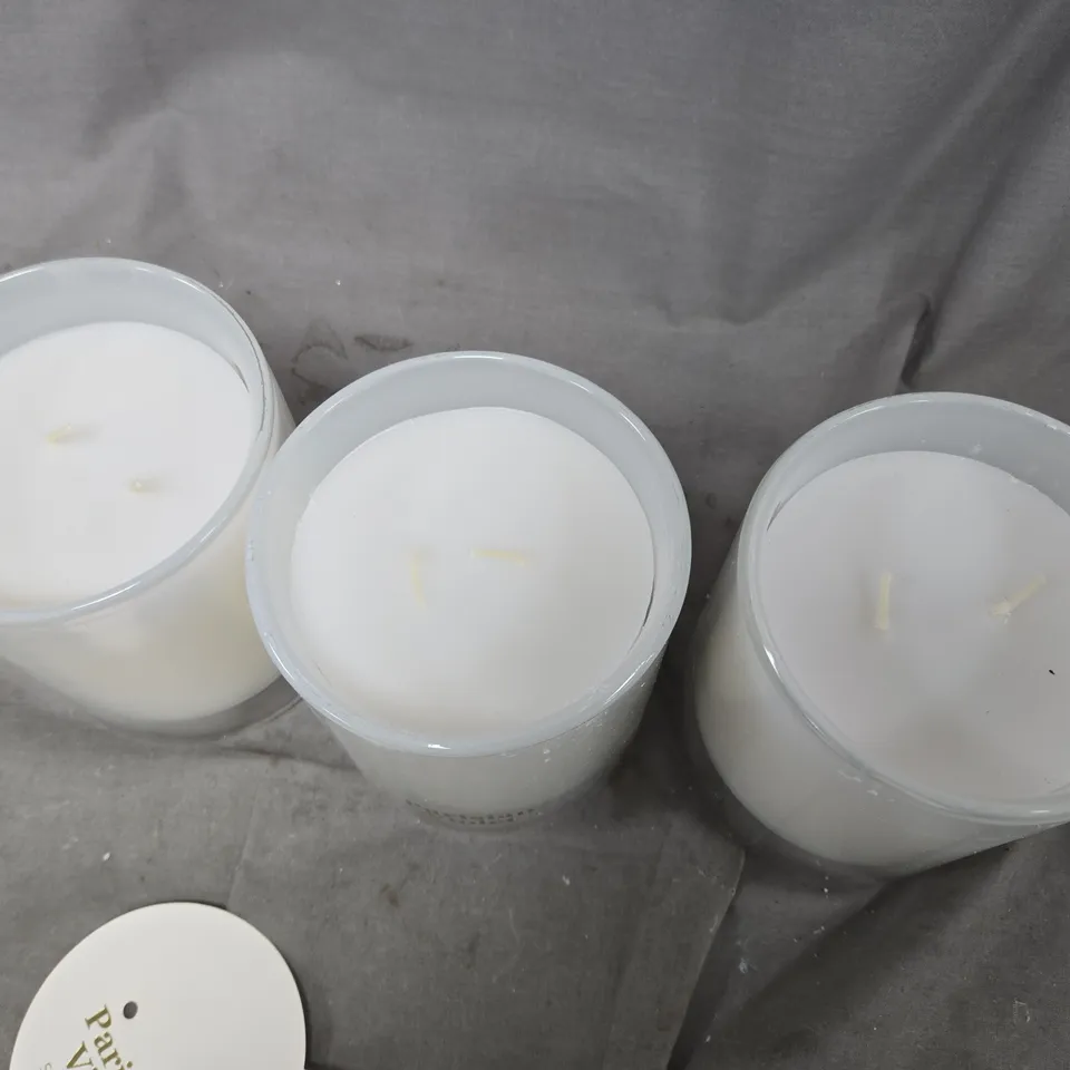 LOT OF 3 PARISIAN VIOLET 480G LUXURY CANDLES 