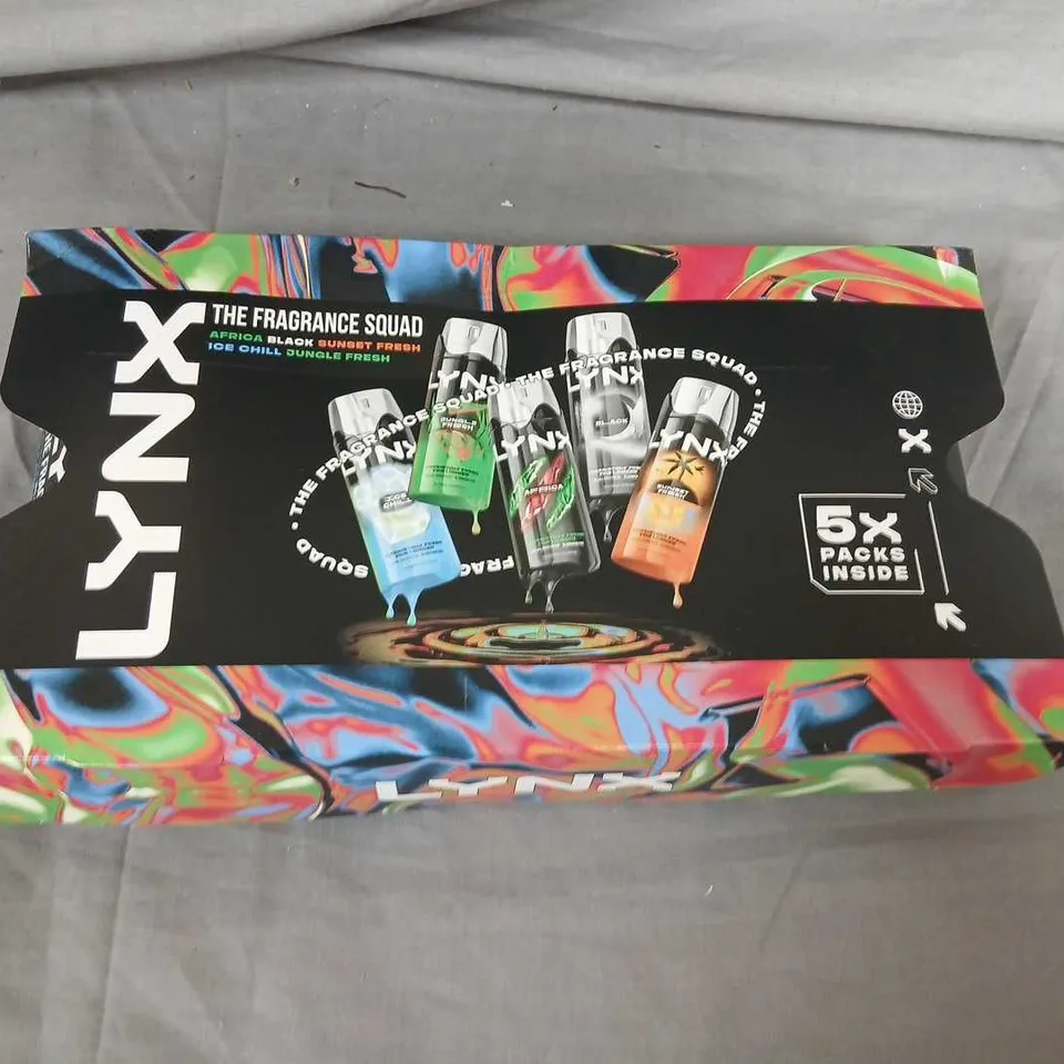 FIVE LYNX THE FRAGRANCE SQUAD FRAGRANCE SET – 5 X PACKS INSIDE (BOXED)