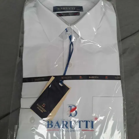 BAGGED BARUTTI DRESS SHIRT IN WHITE - 14.5