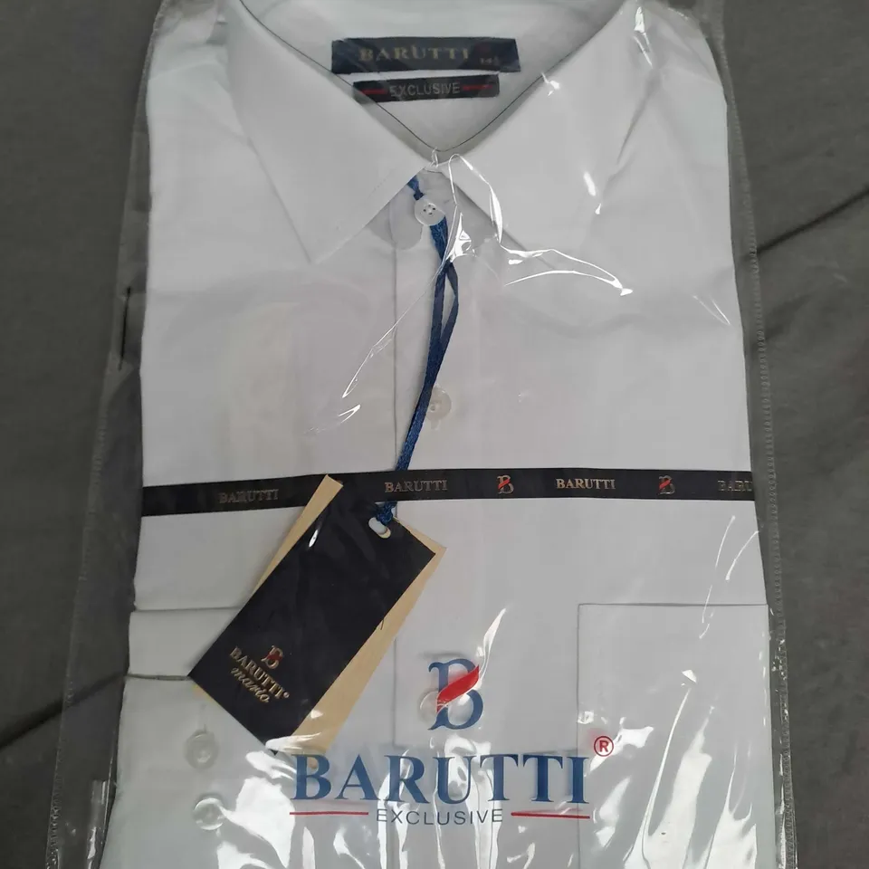 BAGGED BARUTTI DRESS SHIRT IN WHITE - 14.5