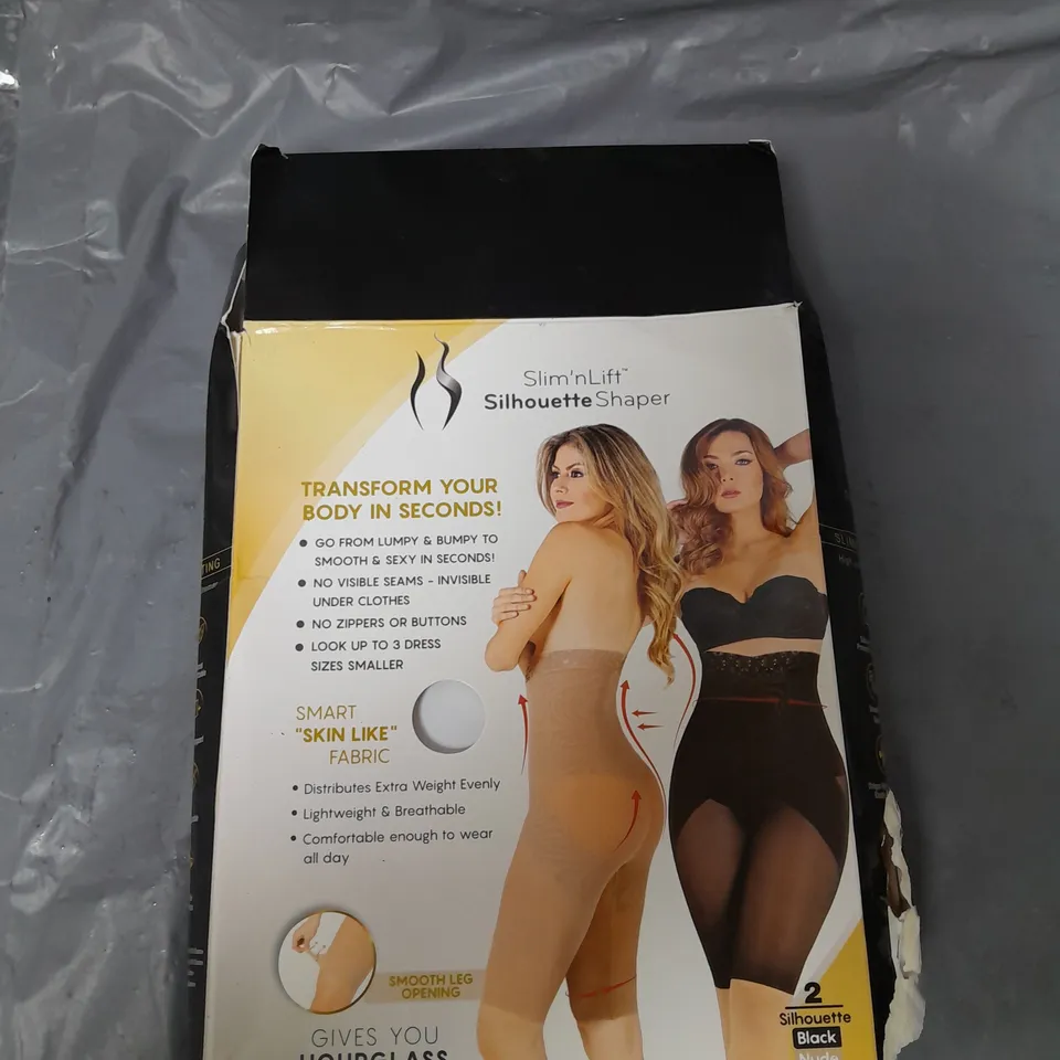 SLIM N LIFE SILHOUETTE SHAPER BLACK/NUDE SIZE SMALL