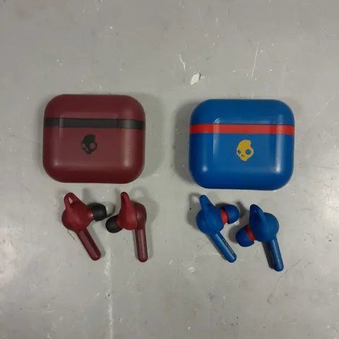 2 X SKULLCANDY INDY EVO WIRELESS EARPHONES 