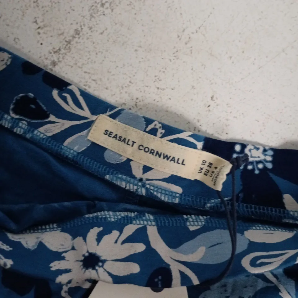 SEASALT CORNWALL ROSE SKIRT KNEE LENGTH WINDING MEADOW SAIL BOATS - UK 10
