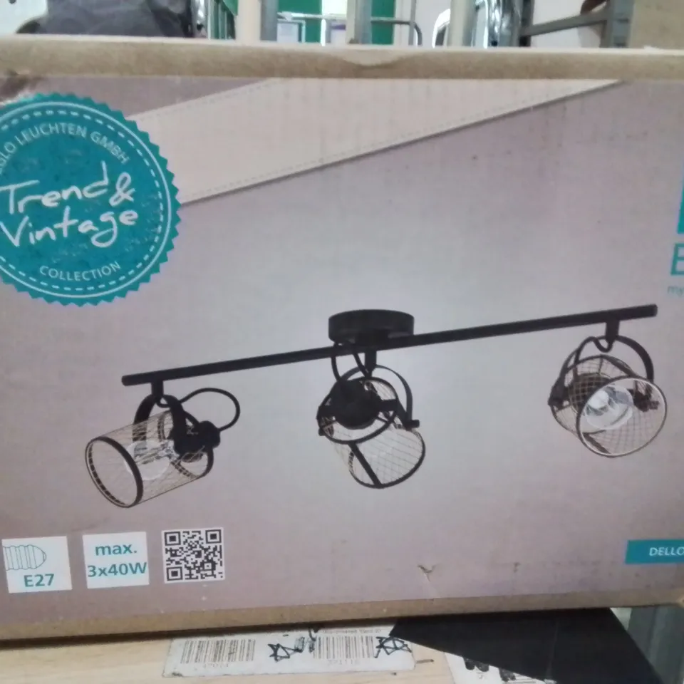 BOXED EGLO 3 CEILING LIGHT BLACK 