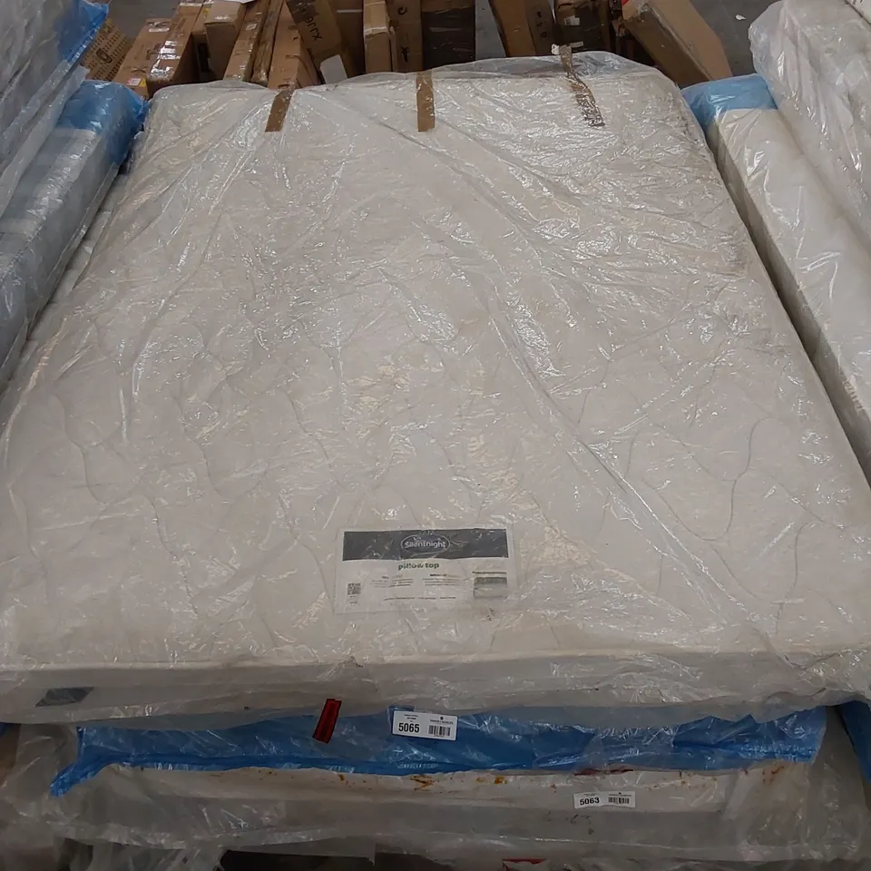 BAGGED SILENTNIGHT 5FT KING SIZED PILLOWTOP ECO COMFORT MIRACOIL SUPPORT MATTRESS 