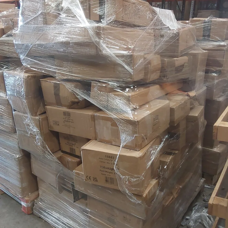PALLET CONTAINING A VERY LARGE QUANTITY OF ASSORTED LIGHTING PRODUCTS