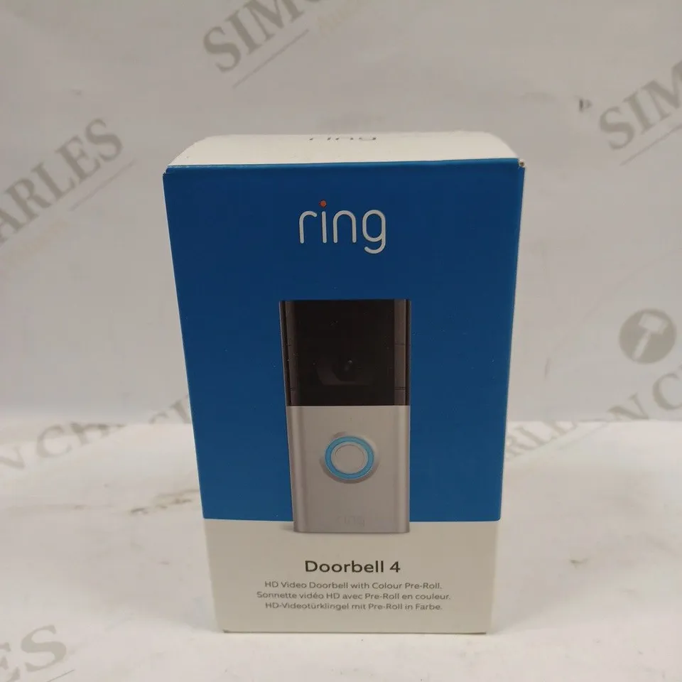BOXED RING DOORBELL 4 HD DOORBELL CAMERA