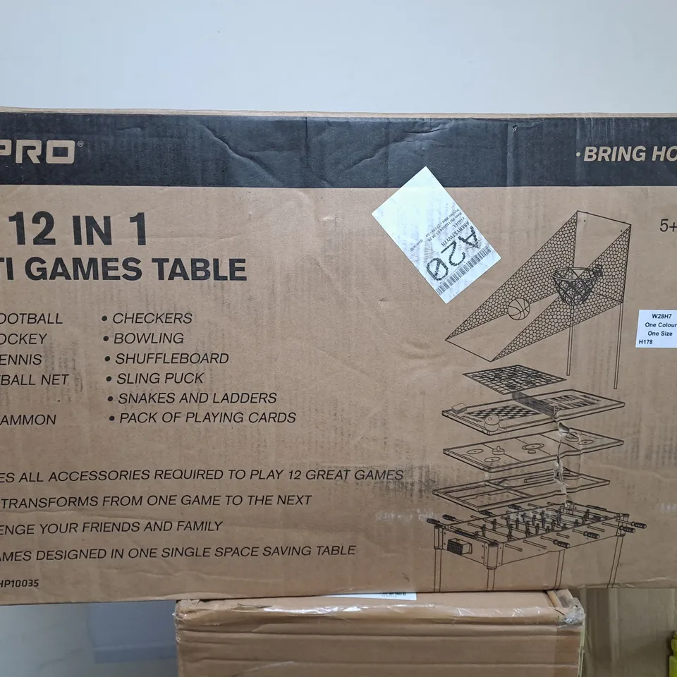 BOXED HY-PRO 3FT 12 IN 1 MULTI GAMES TABLE