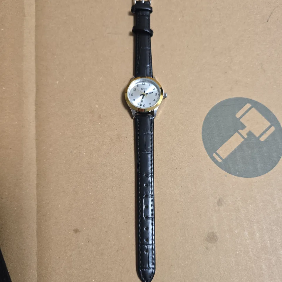 BAISHIQI STAINLESS STEEL LADIES WATCH WITH BLACK STRAP