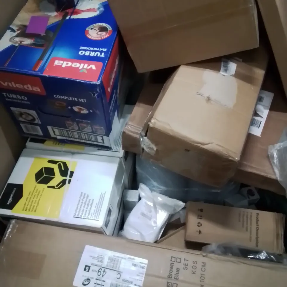 PALLET OF ASSORTED HOUSEHOLD GOODS AND PRODUCTS TO INCLUDE;SONARIN PRAM,AIR COOLER,55" DRAW
