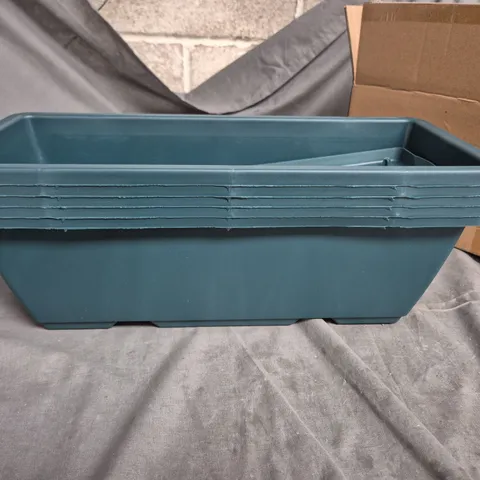 TEAL PLASTIC TIERED PLANTER BOX FOR GARDEN