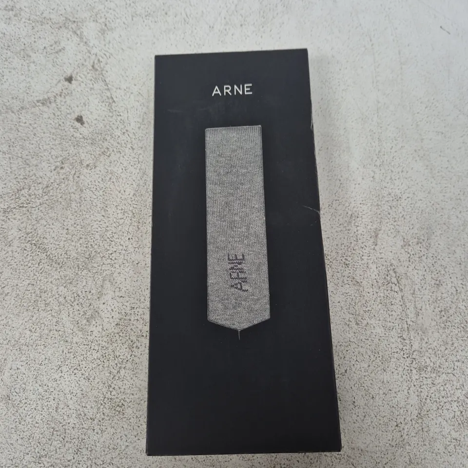 ARNE 3 PACK INVISIBLE CUSHIONED SOCKS – UK 6-9, BLACK/WHITE/MARL GREY