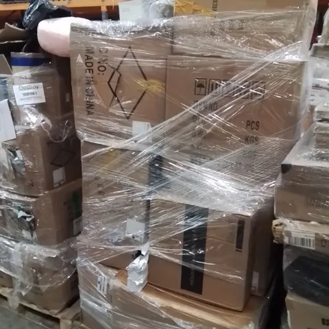 PALLET OF ASSORTED HOUSEHOLD GOODS AND PRODUCTS TO INCLUDE;NECK MASSAGER,WATER PURIFIER,TRAINERS 