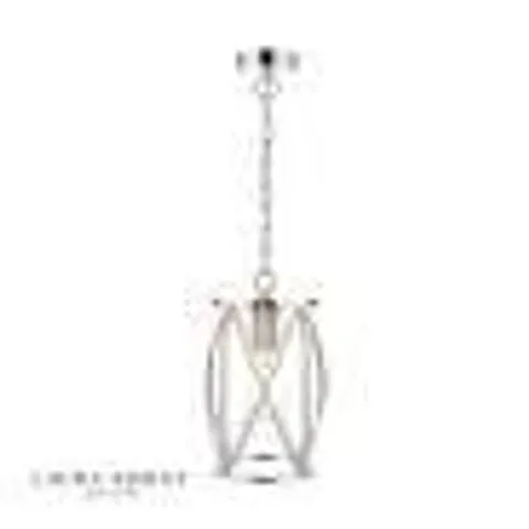 LAURA ASHLEY BECKWORTH LANTERN, POLISHED NICKEL, GLASS