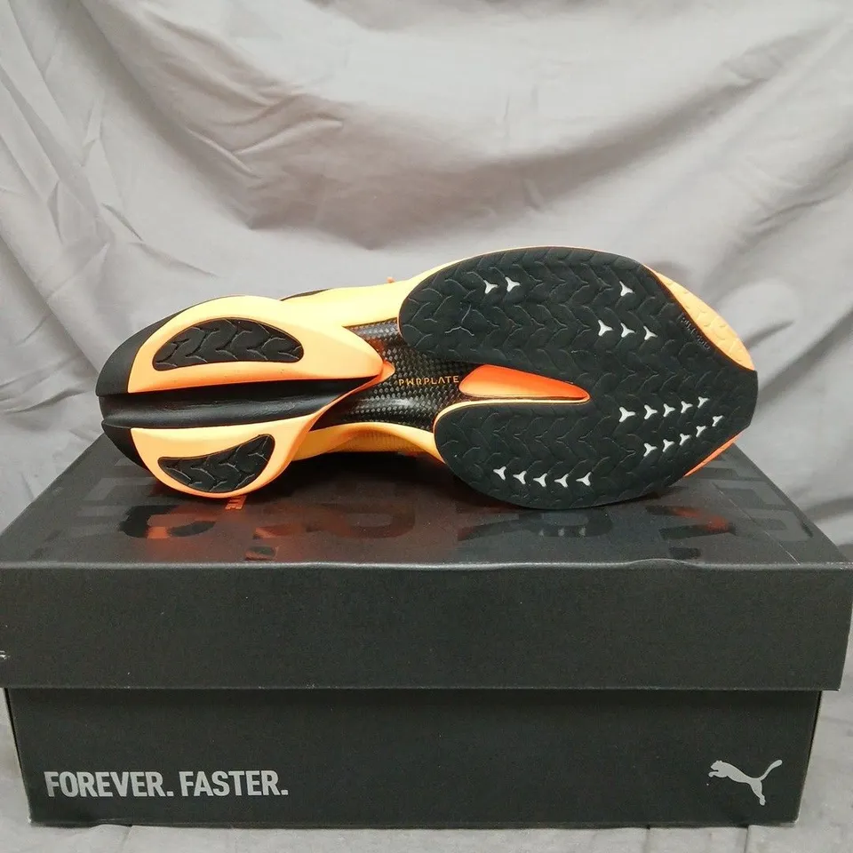 PUMA FAST-R NITRO ELITE 3 RUNNING SHOES – ORANGE/BLACK - SIZE 10