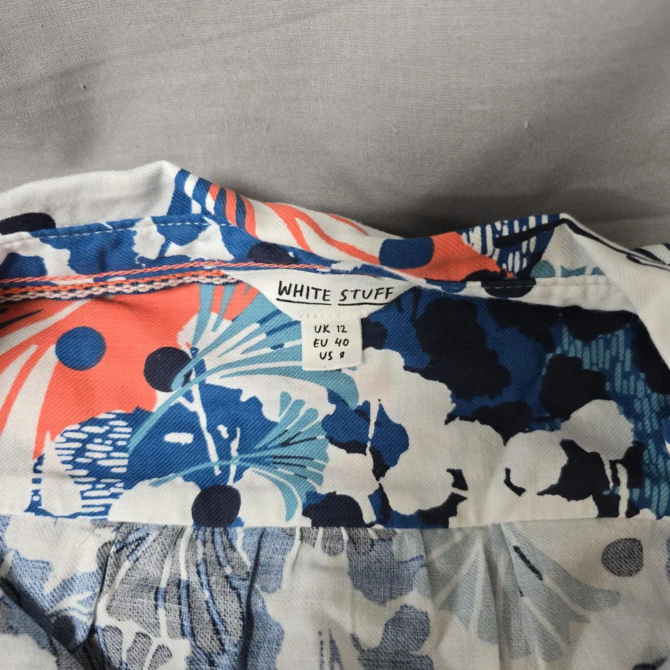 WHITE STUFF WOMEN'S FLORAL PRINT SHIRT, UK 12 (EU 40)