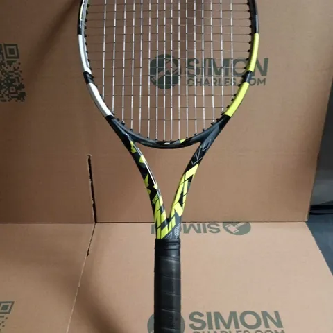 BABOLAT TENNIS RACQUET – BLACK & NEON YELLOW DESIGN