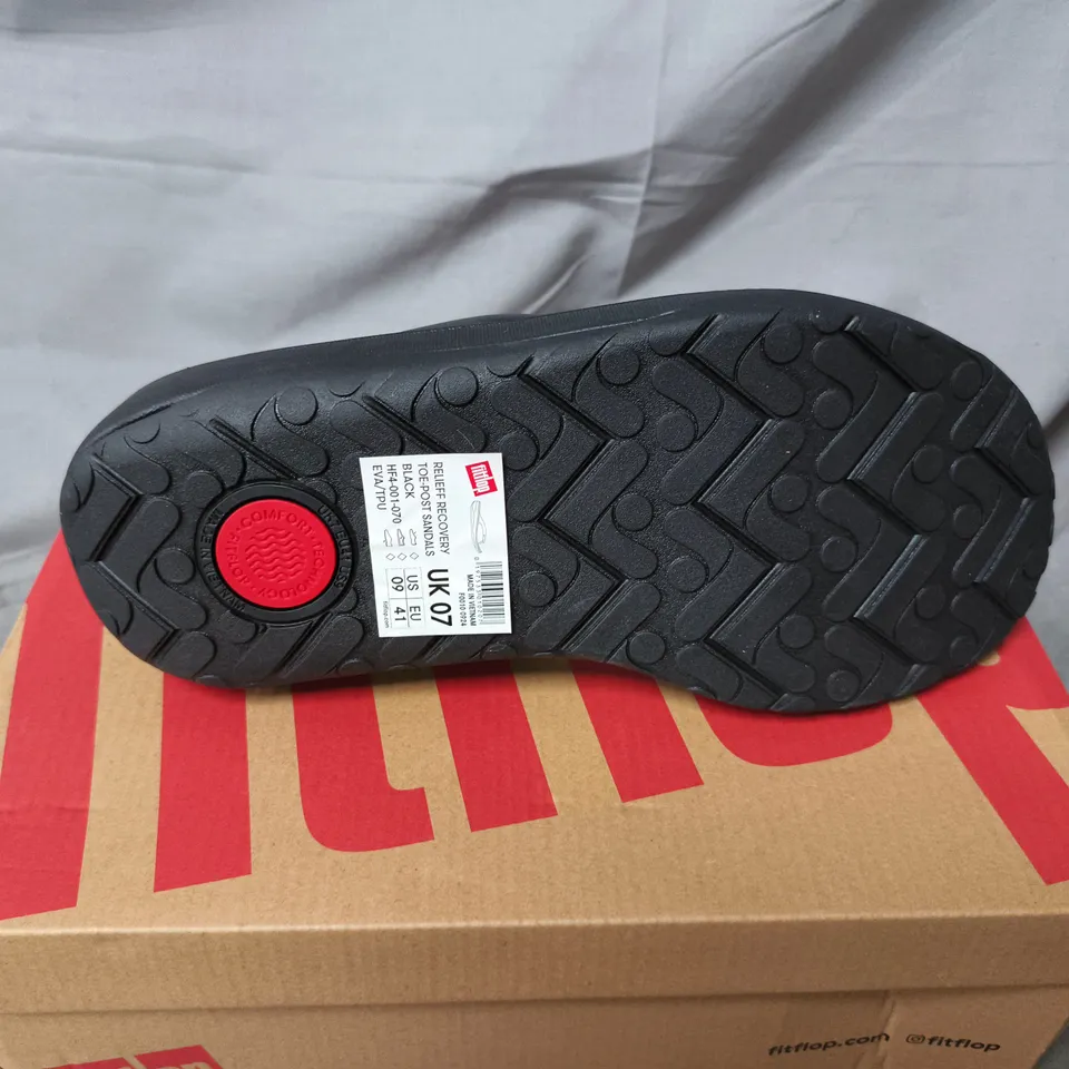 FITFLOP BLACK FLIP FLOPS UK 7