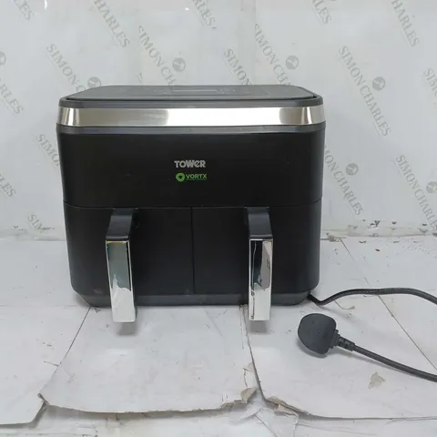 BOXED TOWER 8 LITRE DUAL BASKET AIR FRYER 