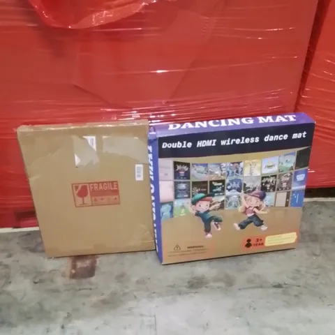 PALLET OF ASSORTED HOUSEHOLD GOODS AND PRODUCTS TO INCLUDE;PICTURE FRAME,KIDS INTERACTIVE DANCE MAT GAME