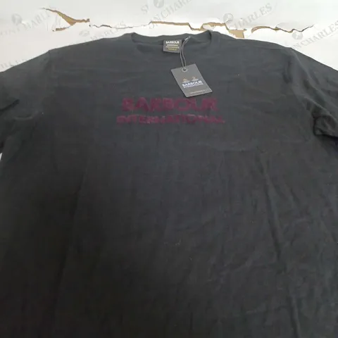 BARBOUR TANK TEE IN BLACK - 2XL