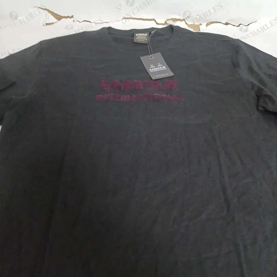 BARBOUR TANK TEE IN BLACK - 2XL