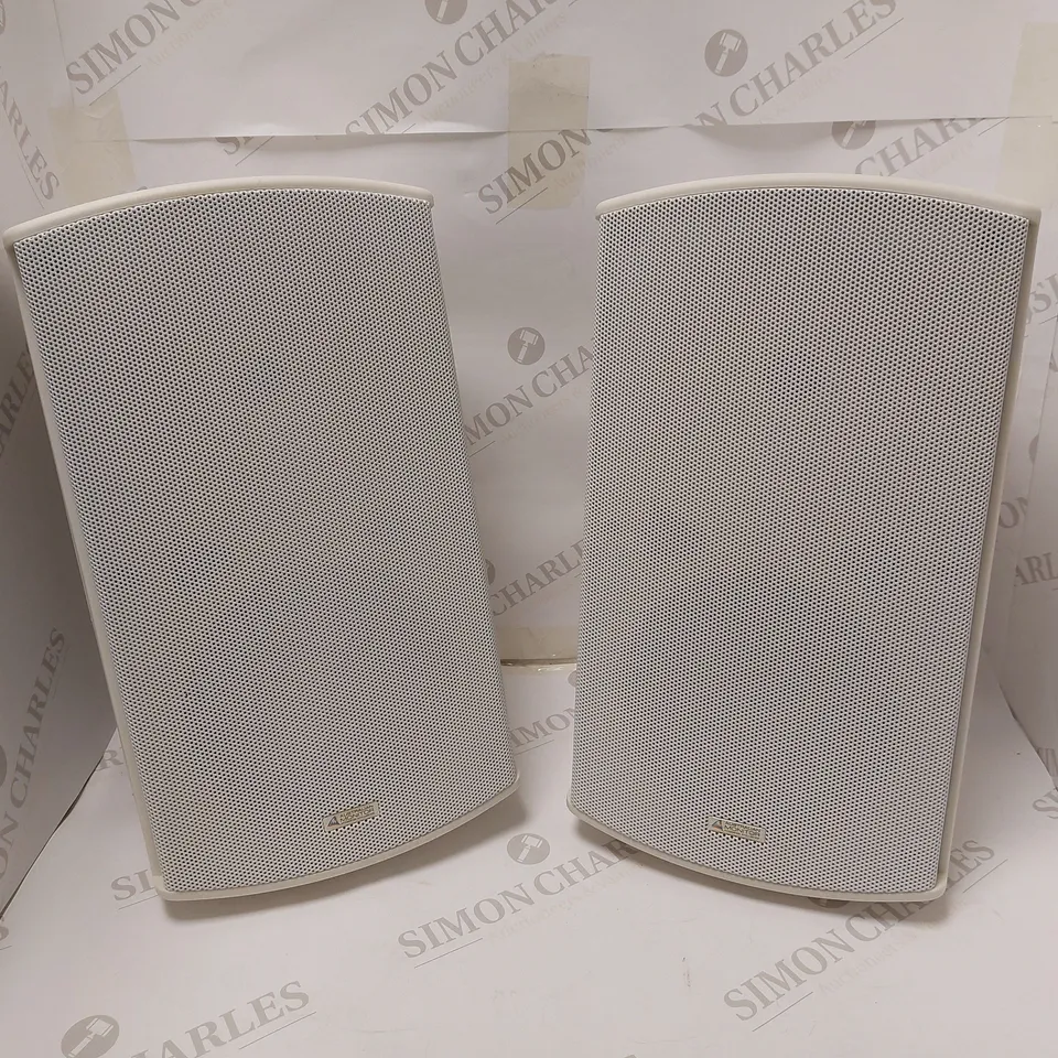 PAIR OF AUSTRALIAN MONITOR TXG50 WALL MOUNTED SPEAKERS - WHITE