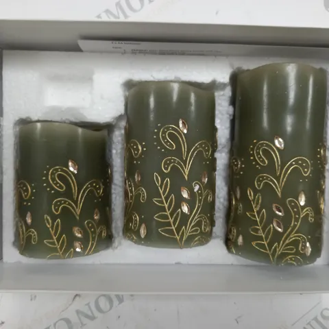 ALISON CORK SET OF PRE LIT FLAMELESS CANDLES