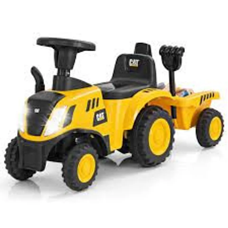 BOXED COSTWAY KIDS RIDE ON TRACTOR LICENSED CATERPILLAR FOOT TO FLOOR SLIDING CAR