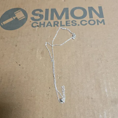 MONICA VINADER NECKLACE - SILVER-TONE CHAIN WITH SMALL PENDANT (BOXED)