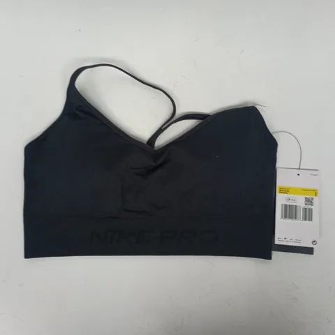 NIKE PRO SEAMLESS WOMEN'S SPORTS BRA IN BLACK SIZE SMALL