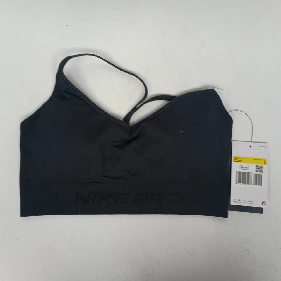 NIKE PRO SEAMLESS WOMEN'S SPORTS BRA IN BLACK SIZE SMALL
