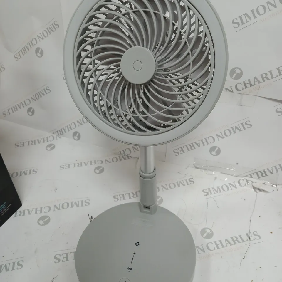 BOXED SALTER PROFESSIONAL CORDLESS LED FOLDABLE FAN, GREY