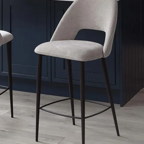 BOXED DANETTI LOTTIE MID GREY FABRIC BAR STOOL