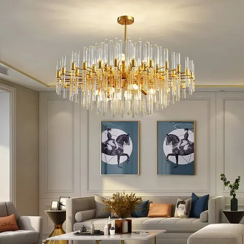 BOXED MCHUGH 18-LIGHT CRYSTAL CHANDELIER