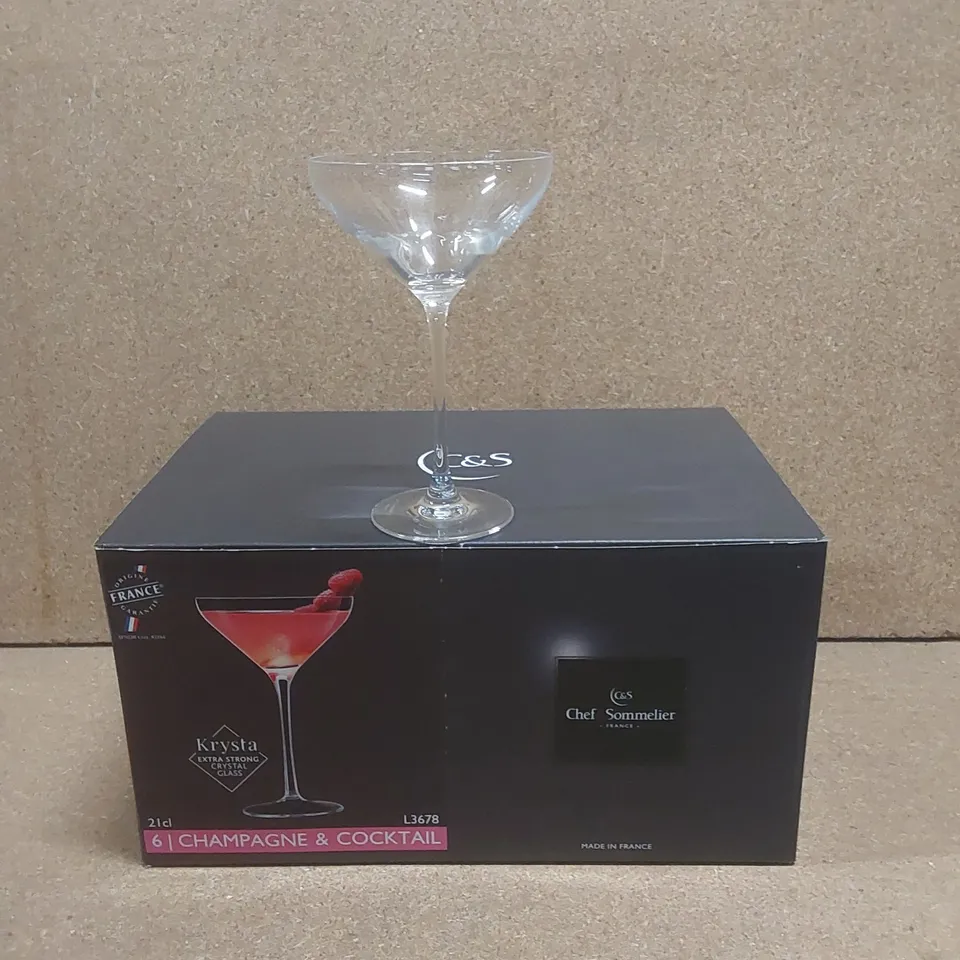 BOXED SET OF 20 CHEF & SOMMELIER CHAMPAGNE/COCKTAIL GLASSES