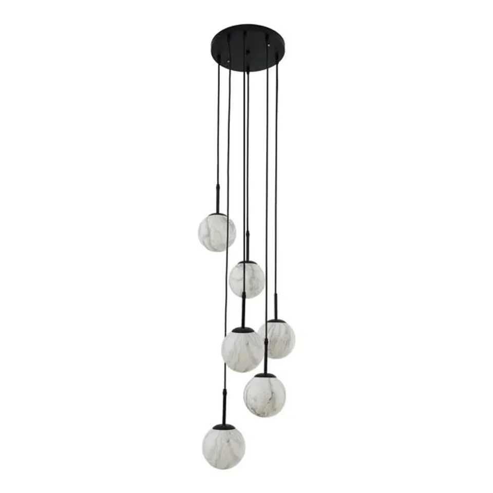 BOXED 6-LIGHT E27 PENDANT LIGHT
