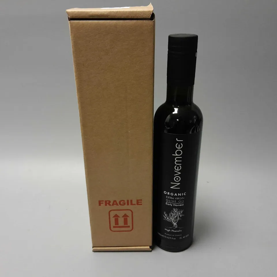 12 NOVEMBER ORGANIC EXTRA VIRGIN OLIVE OIL EARLY HARVEST HIGH PHELONIC (500ml) - COLLECTION ONLY