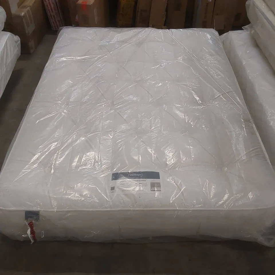 QUALITY BAGGED SILENTNIGHT 5' KING SIZE POCKET NATURAL 2800 MATTRESS 