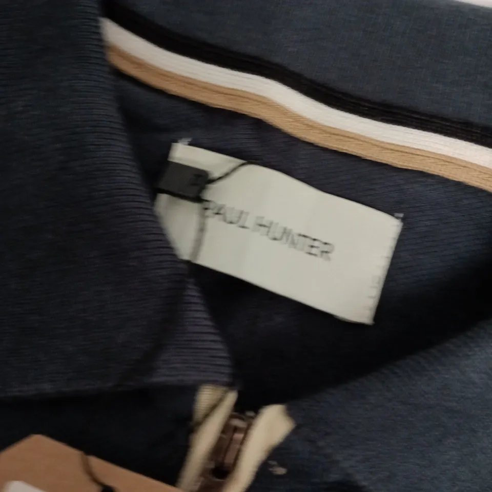PAUL HUNTER TROY POLO IN MIDNIGHT NAVY - LARGE