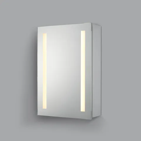 BRAND NEW BOXED PERNIA 500 x 700 SIDE-LIT LED ALUMINIUM MIRROR CABINET - C57.7502 (1 BOX)