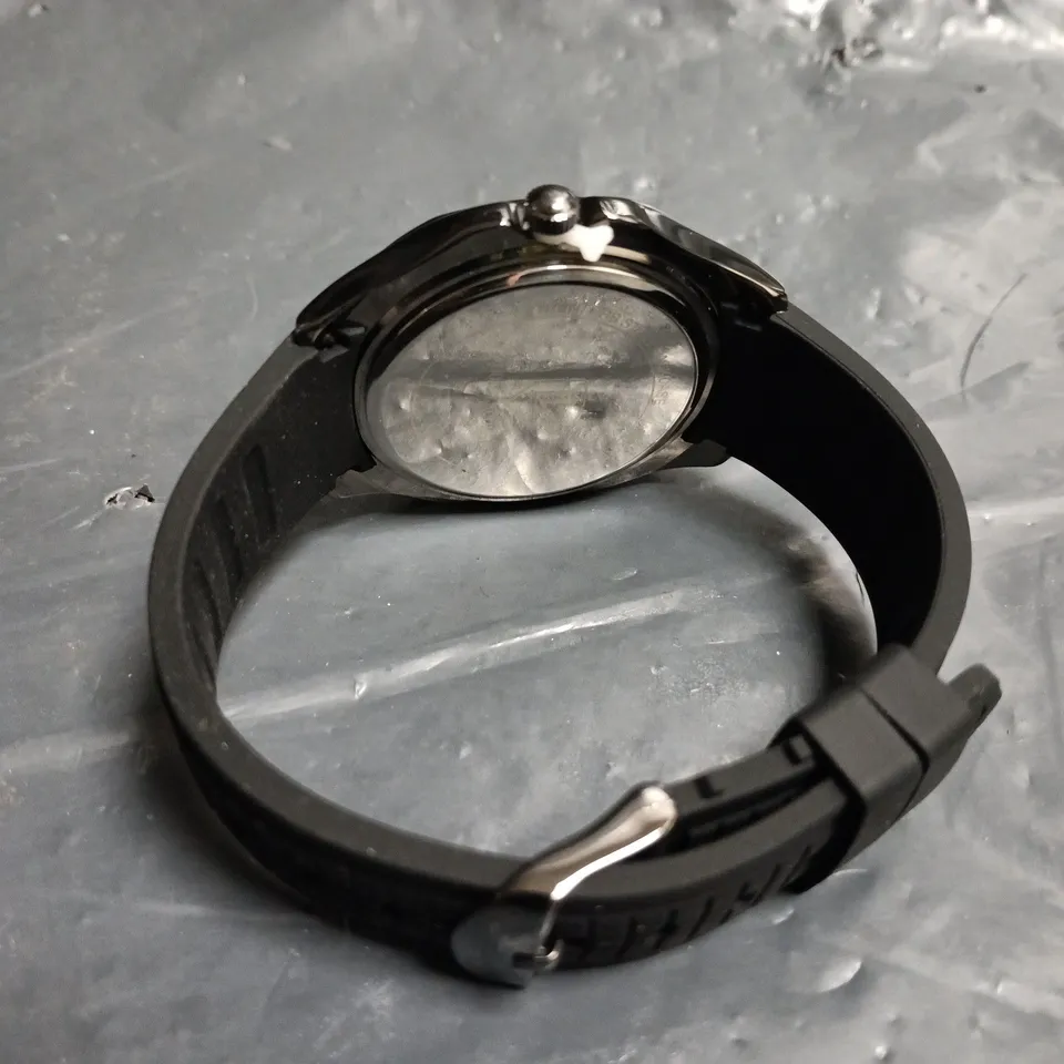 LOUIS LACOMBE GREEN DIAL RUBBER STRAP WATCH