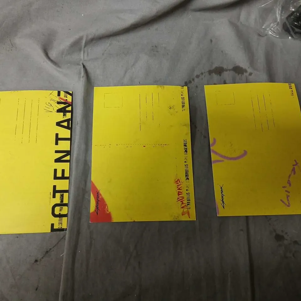 PALLET TO CONSIST OF A LARGE QUANTITY OF CYBERPUNK ART POSTCARDS – NIGHT CITY, TOTENTANZ & LIZZY WIZZY (SET OF 3)