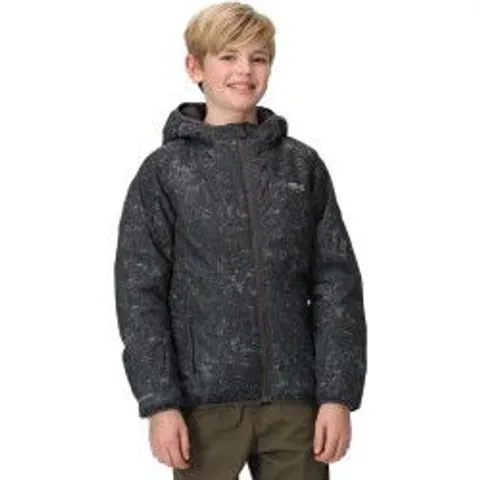 REGATTA VOLCANICS VII JUNIOR HOOD JACKET (RKP268) GREY 14 YEARS