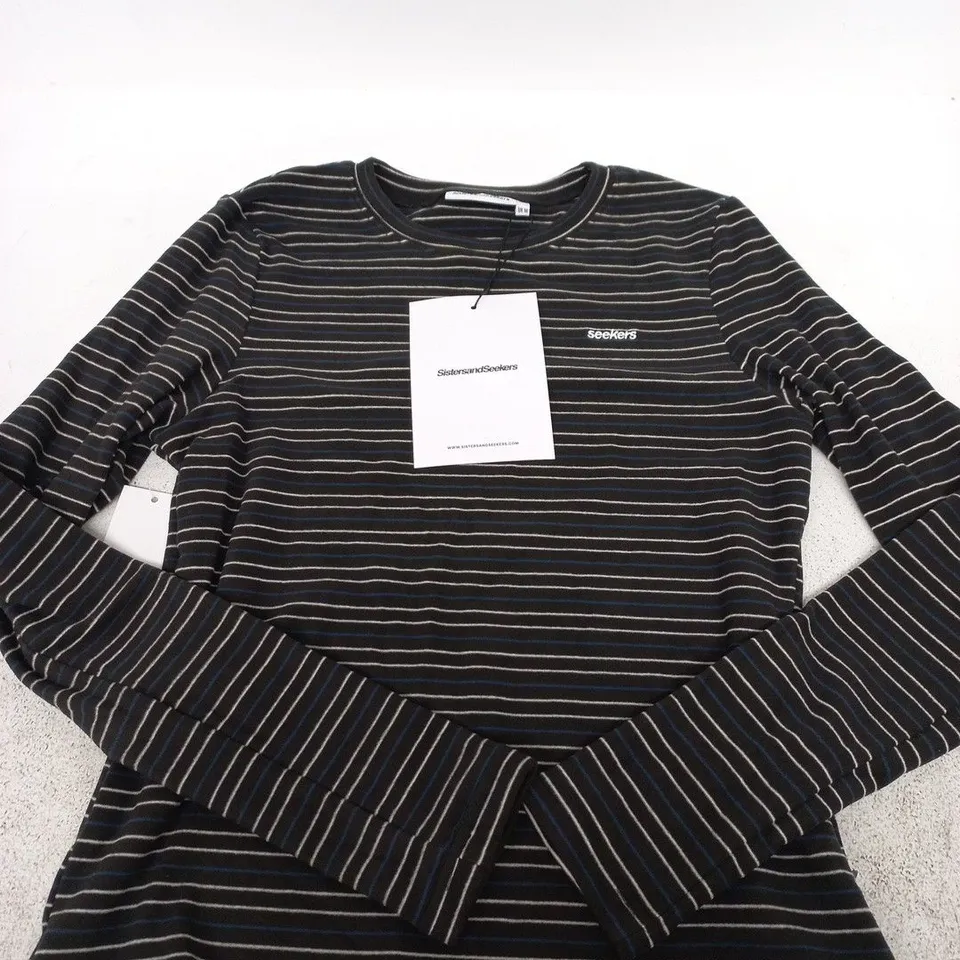SISTERS AND SEEKERS LONG SLEEVE STRIPED TOP – UK M 
