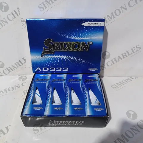 BOXED SRIXON AD333 PURE WHITE GOLF BALL SET