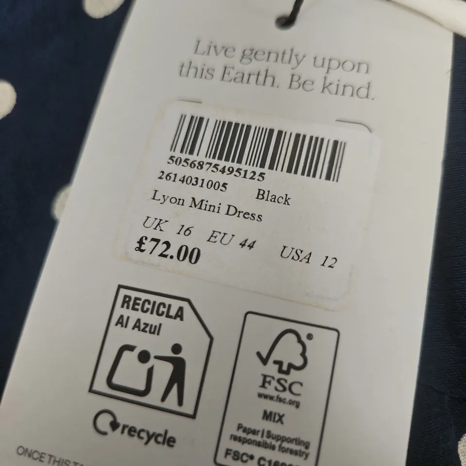 NOBODYS CHILD LYON MINI DRESS - UK 16 (EU 44)