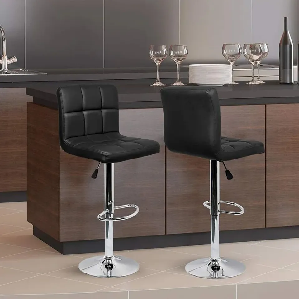 BOXED EVERERDO SWIVEL BAR STOOL BLACK